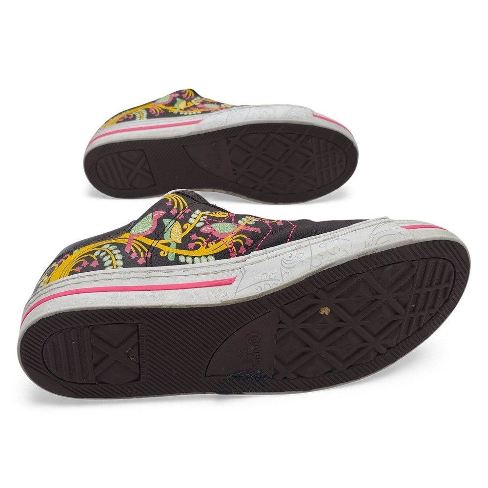 Converse All Star‎ Low Top Sneakers Brown Floral Birds Print Women's 10 - Picture 10 of 10